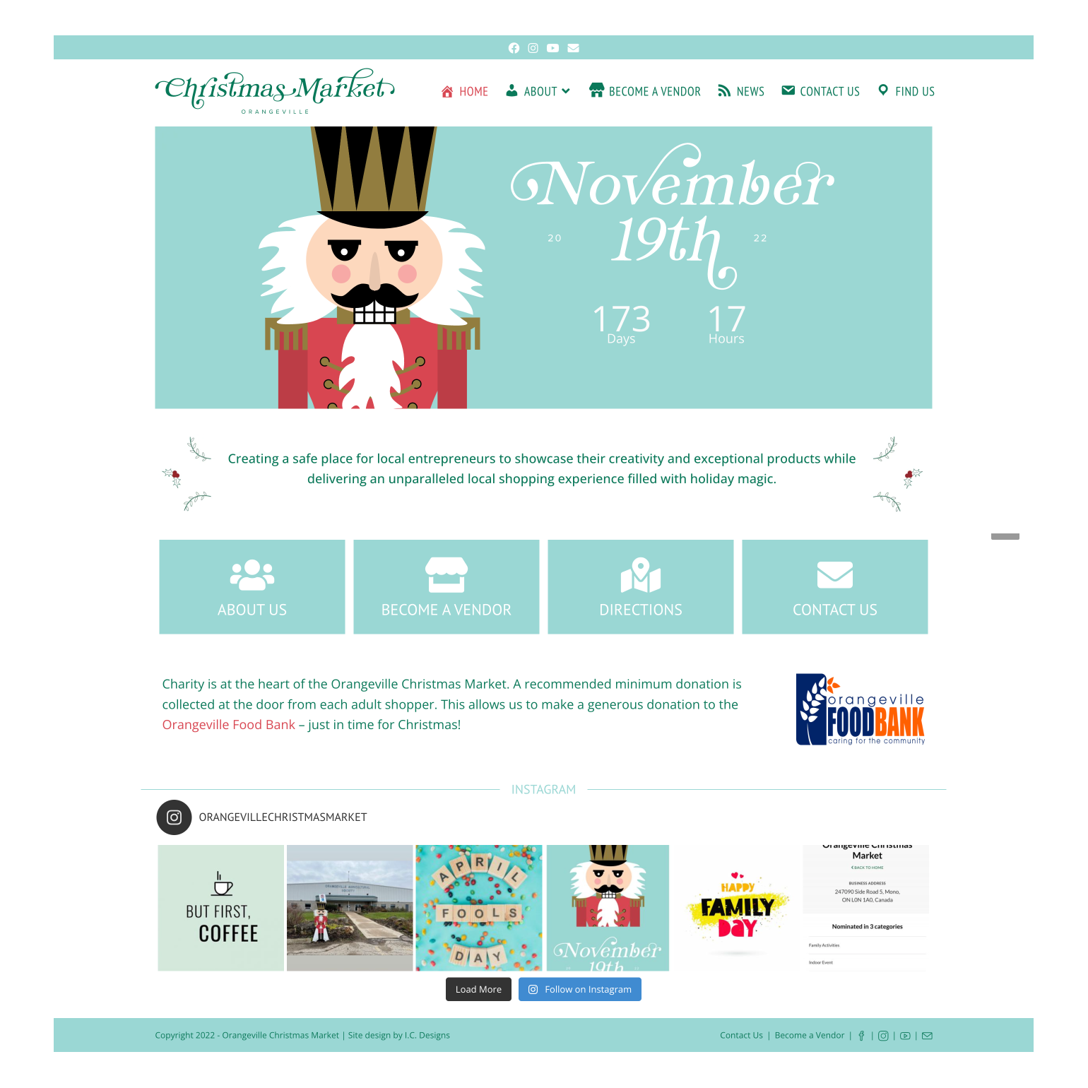 Orangeville Christmas Market Web Site Design